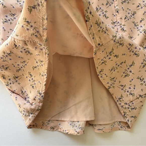 American Eagle Ditsy Floral Mini Dress Farm Cottage Prairie Pink Lined Sz M - Picture 7 of 12